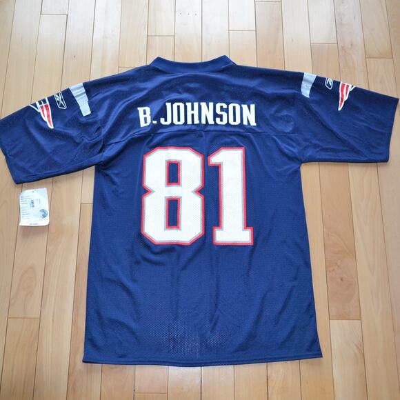 Vintage NWT Y2K NFL Players Patriots New England 81 Johnson Size L - Picture 5 of 5